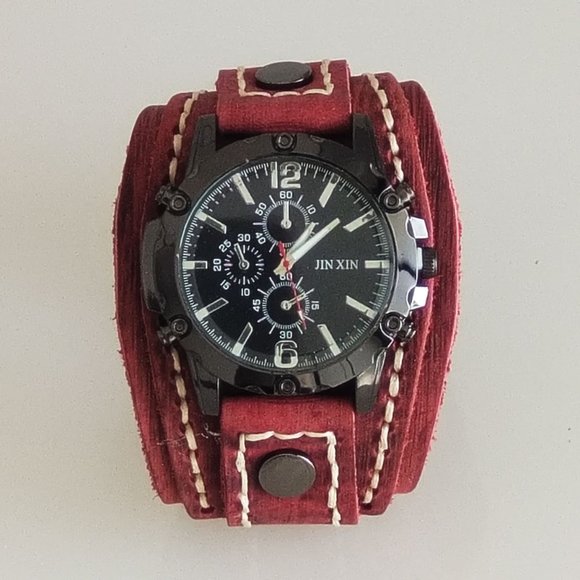 ✨✨BRAND NEW Punk Style Vintage Handmade Leather Watch - Picture 8 of 9